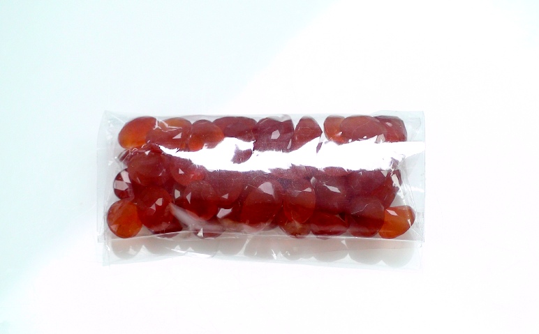 Orange Faceted Carnelian Gemstone Lot of 200 carets