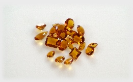 Madeira Citrine Faceted Gemstone Lot of 50 carets in Mixed Shapes