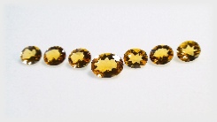 Golden Citrine Gemstone Kit with larger centerpiece - 30 ct. ovals