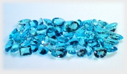 Topaz Faceted Gemstone Lot of 200 ct - sizes 1-4 carets - mixed shapes