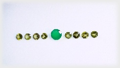 Talumi Lemon Quartz and Green Onyx Round Faceted Gemstone Bracelet Kit of 20 carets