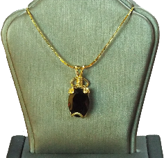3 Gold Filled Faceted Gemstone Pendants with gold plated chain.