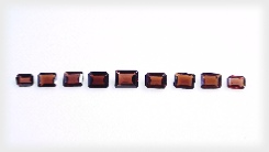 Emerald Cut Garnet Gemstone Kit of 15 to 20 ct. for Bracelets or Necklaces